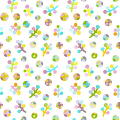 Abstract plant crayons hand draw illustrations. Seamless pattern. Neon rainbow colors. Crayons pastel. Children, kids sketch drawing. Fashion modern style. Endless fabric print.