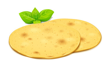 Corn tortilla for taco and burrito.