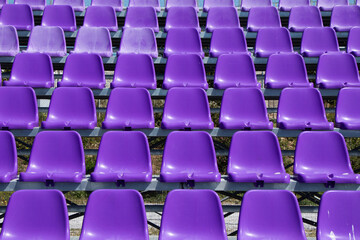Naklejka premium Seats pattern of an outdoor amphitheater stadium