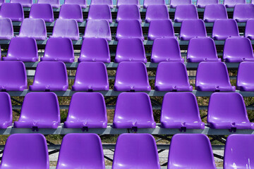 Seats pattern of an outdoor amphitheater stadium