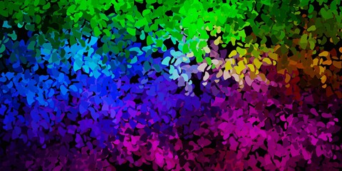 Dark multicolor vector background with random forms.