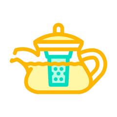 teapot for boiling tea color icon vector. teapot for boiling tea sign. isolated symbol illustration