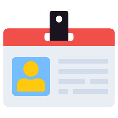 A flat design, icon of student card