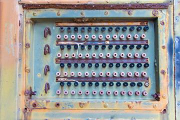 Old control panel of an abandoned factory