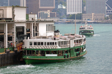 Fototapeta na wymiar Star Ferry Departing Hong Kong