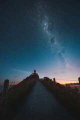 Beautiful sunrise at Nugget Point Lighthouse, New Zealand