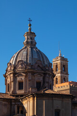 Fototapeta premium Details of Chiesa Santi Luca e Martina martiri, Rome Italy