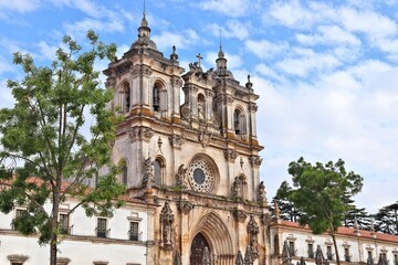 Fototapeta na wymiar Alcobaca Monastery, Portugal. Landmarks of Portugal.