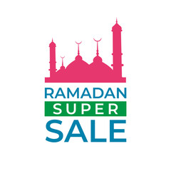 Social media post Ramadan discount template, Editable vector illustration., Ramadan sale social media post template banners ad. suitable for web promotion 