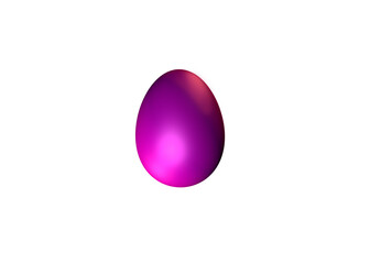 Pink Easter egg on an isolated background.