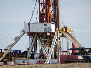 Drilling Rig in the steppe.