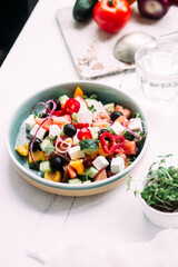Greek salad in a plate