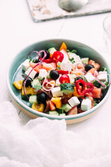 Greek salad in a plate