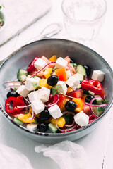 Greek salad in a plate