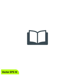 book logo template simple design element