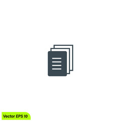book logo template simple design element