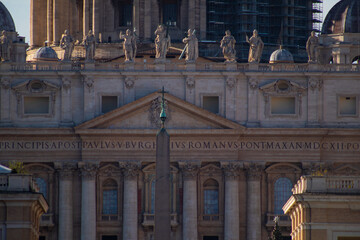 Views of Basilica de San Pietro building. Vatican City, Italy