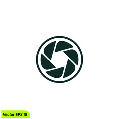 camera lens icon vector simple design element