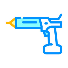 cordless sealant gun tool color icon vector. cordless sealant gun tool sign. isolated symbol illustration