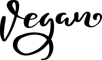 Vegan lettering. Modern brush calligraphy. Vector illustration.