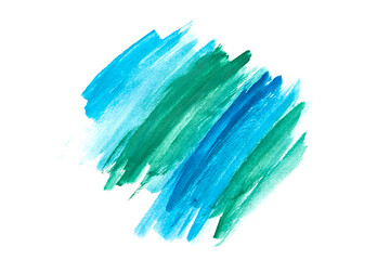 Abstract Hand painted Green and blue watercolor for background