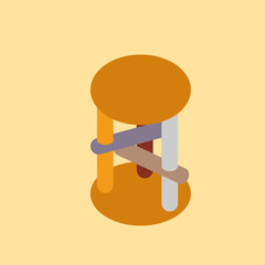 Wooden toy. Device for education. Vector illustration.