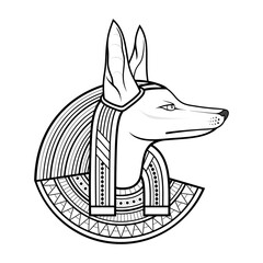 Vector God of Ancient Egypt. Anubis