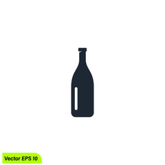 bottle icon beverage symbol vector illustration simple design element