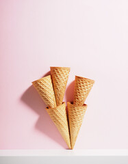 Waffle Sweet ice cream cones.