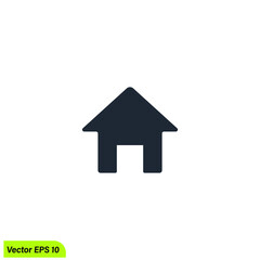 home icon vector simple design element