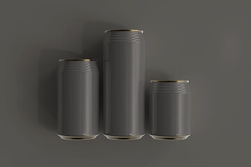 Different Sized Soda Cans