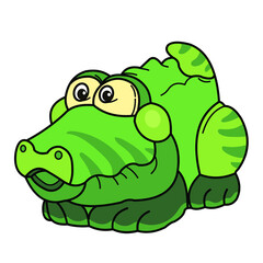 In the world of animals, nature. Vector image of animals in color.  crocodile