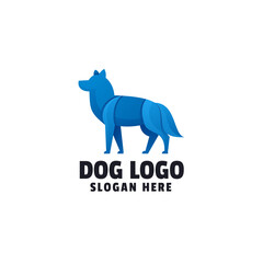 Dog Gradient Logo Template