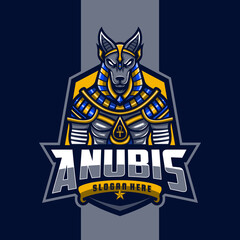 Anubis mascot logo. esport logo design