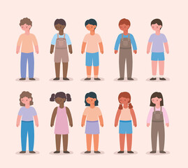 Obraz premium kids icons group