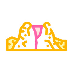 caldera volcano color icon vector. caldera volcano sign. isolated symbol illustration