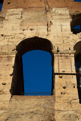 Fototapeta premium Views of Roman Coliseum, Roman Colosseum, Rome, Lazio. Italy