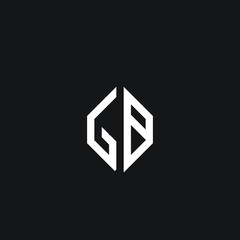 gb monogram  letter logo design  - obrazy, fototapety, plakaty