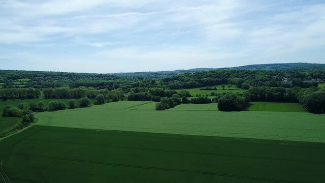 Parc naturel r&eacute;gional du Vexin fran&ccedil;ais vue du ciel