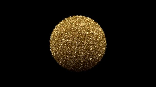 Glitter particles golden Circle 02