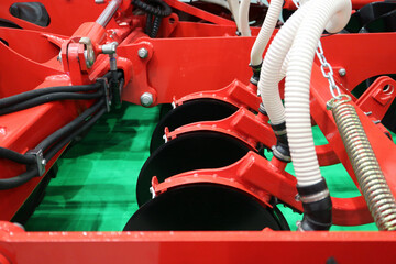 Precision inline seeder. A row seeder. Seed drill.  Fragment.