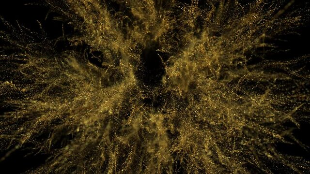 Glitter Particles Golden Explode 01