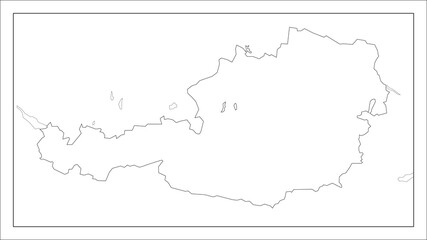 オーストリアの地図です