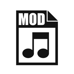 MOD File Icon, Flat Design Style