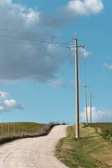 country road, concept of rela, outdoor walk and outdoor sports on foot or bicycle