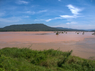 The  Mekong River(Song Si River) view at Khong Chiam in Ubon Ratchathani, Thailand