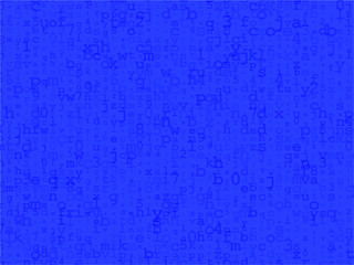 Random letters and numbers. Digital background in a matrix style. Binary code pattern with digits on screen, falling&nbsp;character. Abstract digital&nbsp;backdrop. Vector illustration