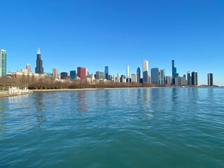 Obraz premium Windy City Chicago beautiful skyline