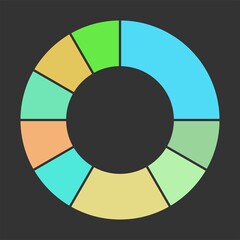 Obraz premium pie charts vector colorful info template.