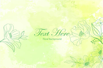 Floral backgrounds with hand drawn flowers